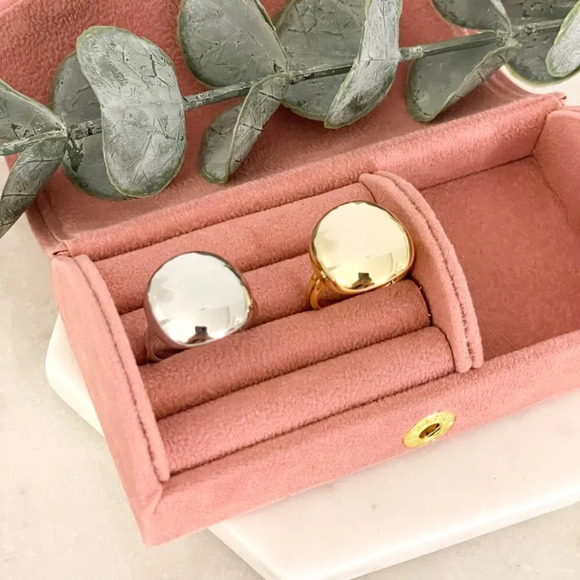 925 Sterling Silver Round Circle Ring Minimalist Ring Stacking Geometric Ring - Picture 3 of 9